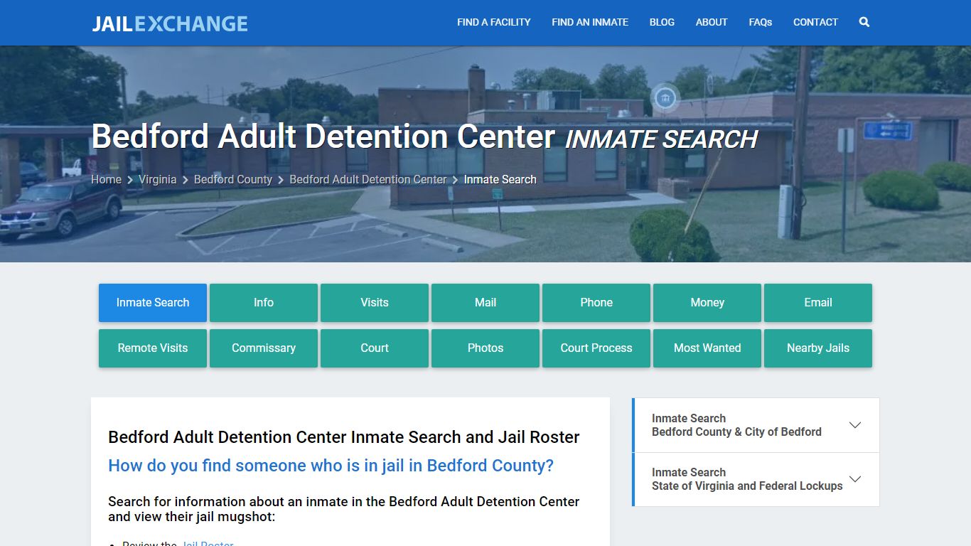 Bedford Adult Detention Center Inmate Search - Jail Exchange